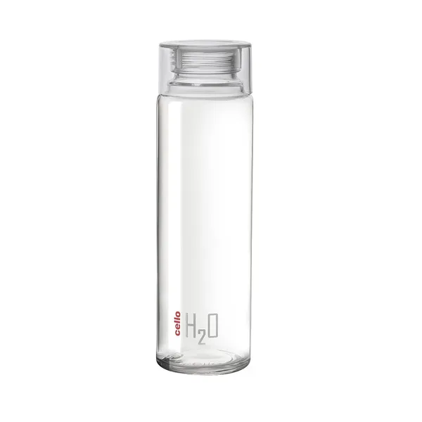 CELLO_H2O_Toughened_Glass_Fridge_Water_Bottle_with_Plastic_Cap,_920ml,_Set_of_3,_Clear