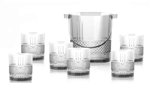 On_The_Rocks_-_1_Ice_Pail_+_6_Tumblers_|_Transparent_|_Set_of_7_Pcs