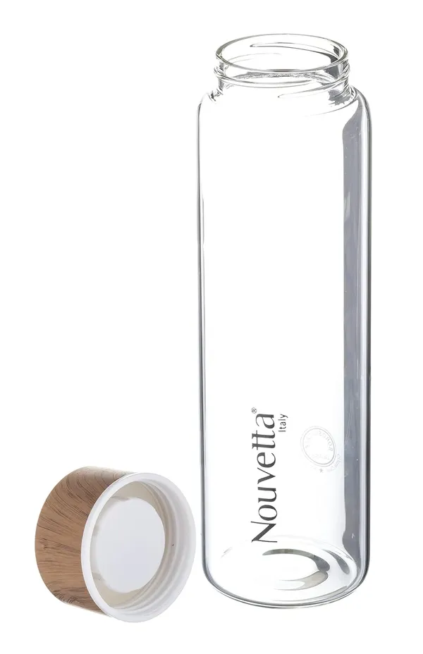 Nouvetta_Lyon_Borosilicate_Glass_Water_Bottle_with_WOODEN_LID,1000ml