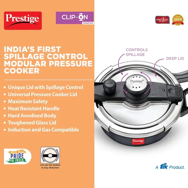 Prestige_Svachh_Clip-on_5_Litre_Hard_Anodised_Aluminium_Outer_Lid_Pressure_Handi,_Black