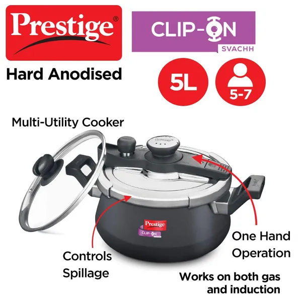 Prestige_Svachh_Clip-on_5_Litre_Hard_Anodised_Aluminium_Outer_Lid_Pressure_Handi,_Black