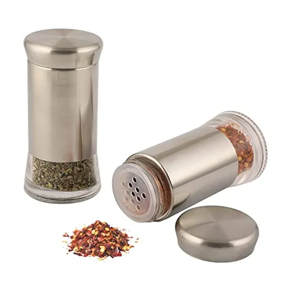 Salt_Shaker_for_Professional_Chef_-_Best_Spice_Mill_Stainless_Steel_Salt_and_Pepper_Shaker,_Moisture-Proof_Spice_Dispenser,_Holder_Seasoning_Condiment_Set_with_Glass_Bottom,_(Pack_of_2)