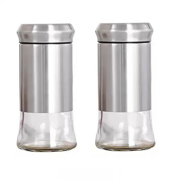Salt_Shaker_for_Professional_Chef_-_Best_Spice_Mill_Stainless_Steel_Salt_and_Pepper_Shaker,_Moisture-Proof_Spice_Dispenser,_Holder_Seasoning_Condiment_Set_with_Glass_Bottom,_(Pack_of_2)