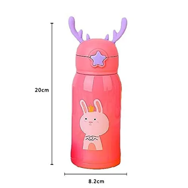 Stainless_Steel_Cartoon_Printed_-_Sipper_Water_Bottle_with_Cover_for_Children_500_ml_Assorted_Color_Deer_Horns_Cap-_Stainless_Steel_Flask_Bottle_with_Straw_500_ml_Bottle