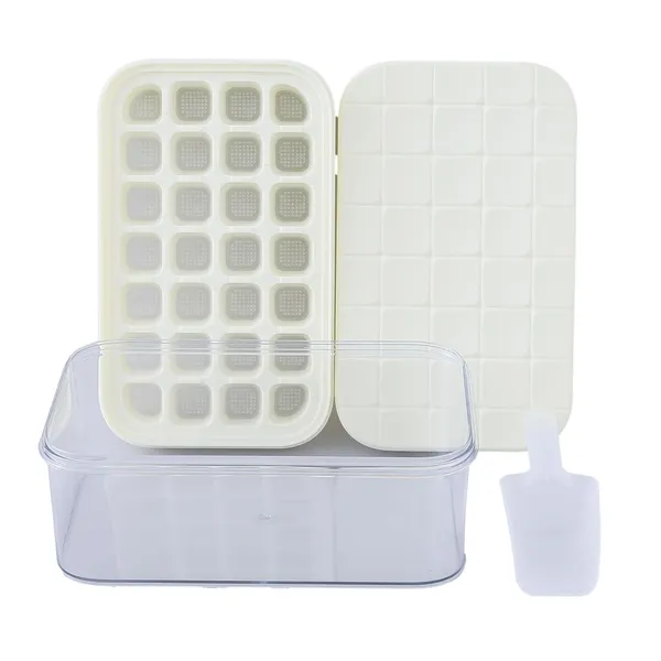 UMAI_2_Layer_Ice_Cube_Trays_with_Storage_Box_&_Ice_Scoop_|_56_Compartments_|_One_Press_Demolding_|_Ice_Cubes_for_Whiskey_Cocktails_Mocktails_Soft_Drinks_|_BPA_Free_|_White