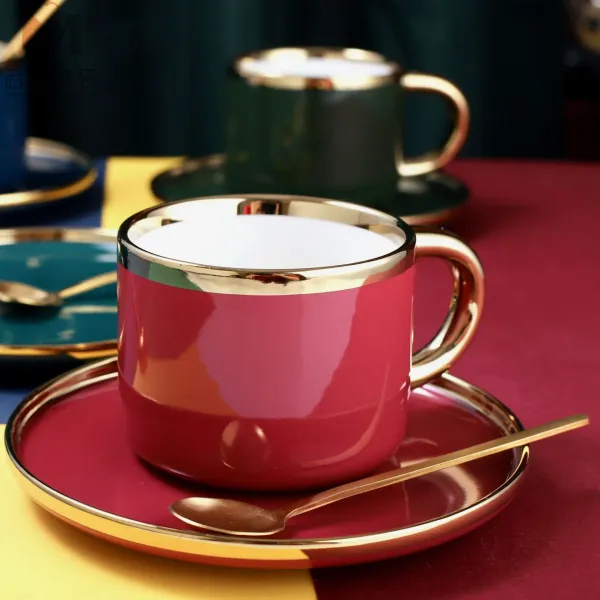 1_pc_cup_and_1_pc_suacer_Tea_Cup_And_Saucer_Set_Gold_Plaid_Porcelain_Coffee_Mug_Ceramic_Cappuccino_Mocha_Tea_Latte_Milk_Water_Drinking_Cup_For_Home_Office_Cafe_Shop_Green