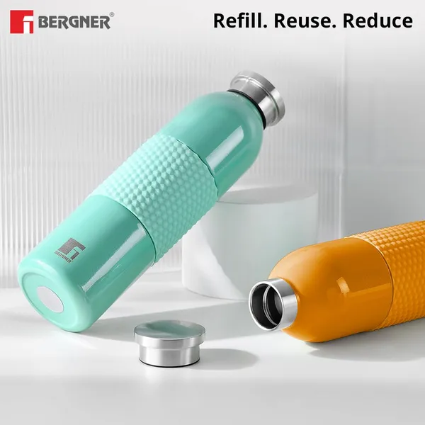 Bergner_Walking_540_ml_Thermo_Steel_Bottle/Flask,_Hot/Cold,_Vacuum_Insulated,_For_Water/Coffee/Tea/Soup/Juice,_Use_in_Office/Commute/Sports/Travel,_Screw_on_Top_Lid,_Marine_Green_,_Rust/Leak_Proof