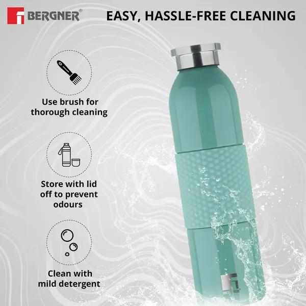 Bergner_Walking_540_ml_Thermo_Steel_Bottle/Flask,_Hot/Cold,_Vacuum_Insulated,_For_Water/Coffee/Tea/Soup/Juice,_Use_in_Office/Commute/Sports/Travel,_Screw_on_Top_Lid,_Marine_Green_,_Rust/Leak_Proof