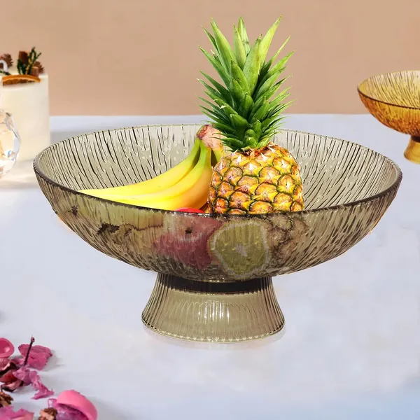 Pure_Source_India_Beutiful_Glass_Fruit_Bowl_for_Dining_Table_Decorative_Vegitable_Basket_for_Home_and_Kitchen_for_Tabletop,_10"_Dia,_4"_Height_(Crystal_Clear)