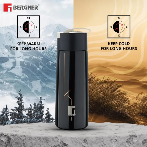 Bergner_Walking_350_ml_Thermo_Steel_Bottle/Flask,_Hot/Cold,_Vacuum_Insulated,_For_Water/Coffee/Tea/Soup/Juice,_Use_in_Office/Commute/Sports/Travel,_Wide_Mouth_Insulated_Lid,_Grab_Handle,_Black/Ebony,_Rust/Leak_Proof