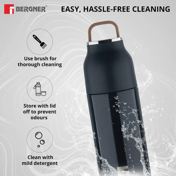 Bergner_Walking_350_ml_Thermo_Steel_Bottle/Flask,_Hot/Cold,_Vacuum_Insulated,_For_Water/Coffee/Tea/Soup/Juice,_Use_in_Office/Commute/Sports/Travel,_Press_Button_Lid_with_Cap,_Purple/Lilac,_Rust/Leak_Proof
