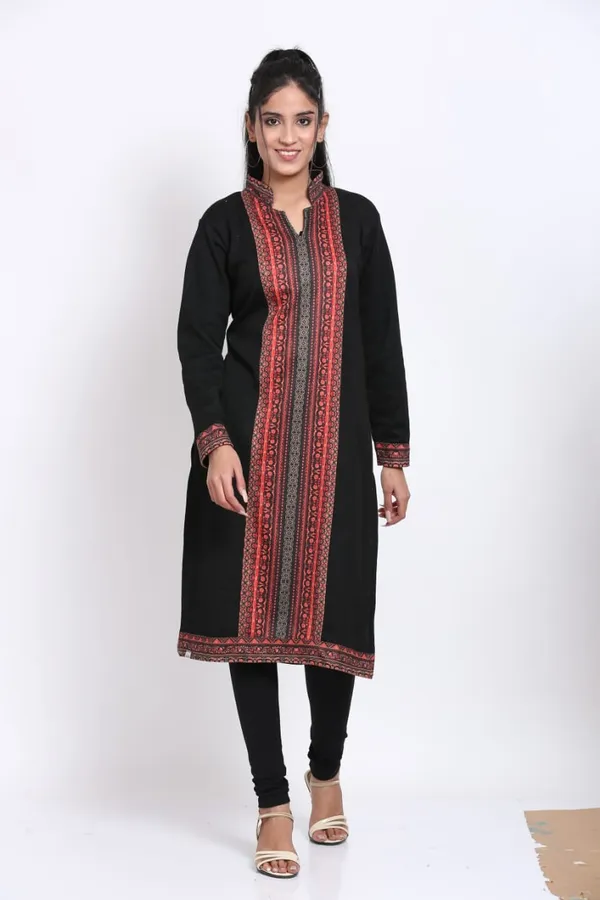 Designer woolen kurtis online discount
