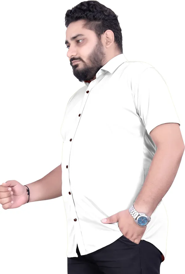 Khaki_Lycra_Blend_Solid_Short_Sleeve_Casual_Wear_Shirt