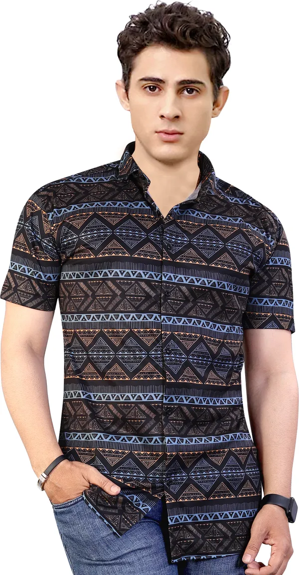 Black_Lycra_Blend_Printed_Half_Sleeve_Casual_Wear_Shirt