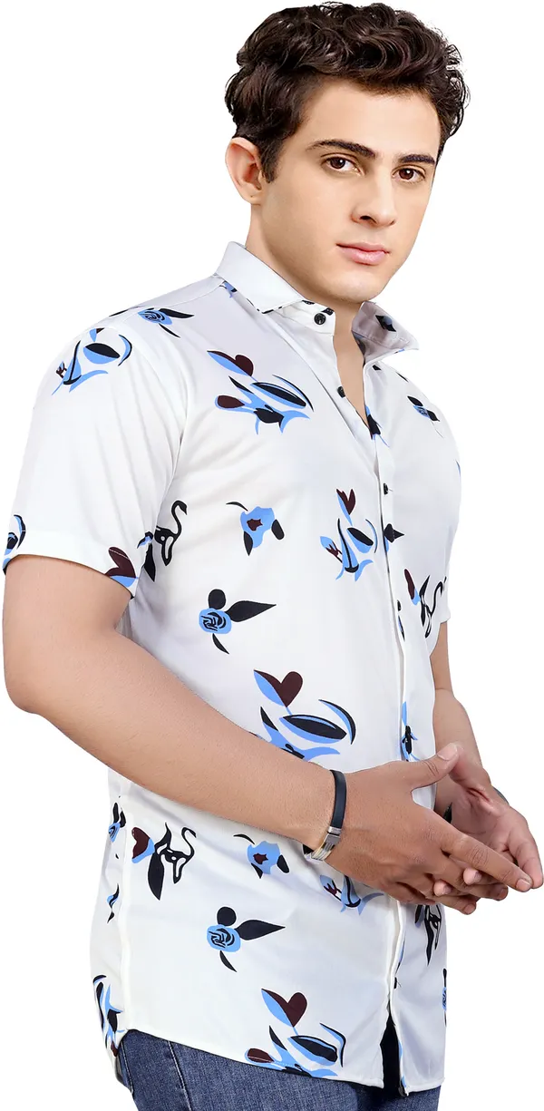 White_Lycra_Blend_Printed_Half_Sleeve_Casual_Wear_Shirt