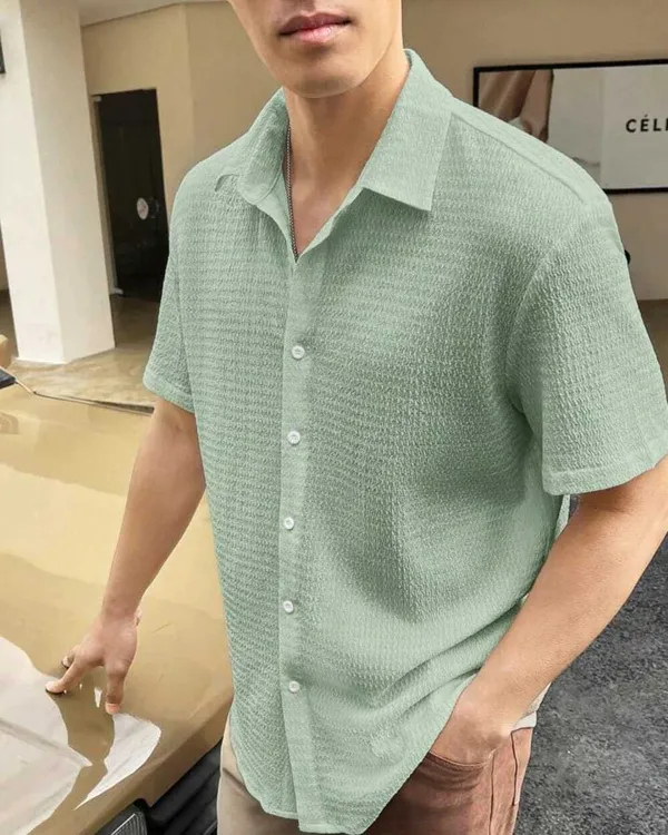 Pista_Cotton_Blend_Self_Design_Half_Sleeve_Casual_Wear_Shirt
