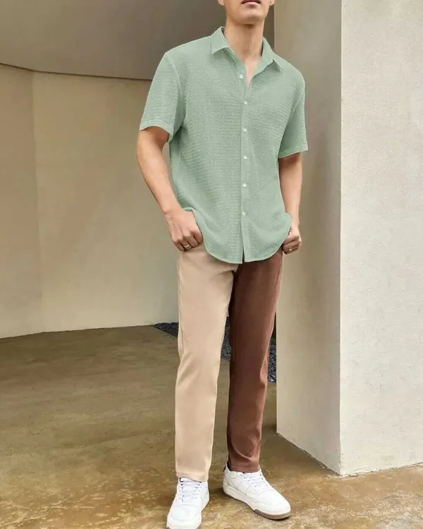 Pista_Cotton_Blend_Self_Design_Half_Sleeve_Casual_Wear_Shirt