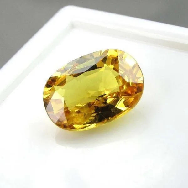 VISHVMA 6.25 Ratti Yellow Sapphire Pukhraj Ceylon 100 Natural
