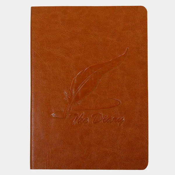 Handmade_Travel_Diary_Gift_For_Men_Women_Faux_Leather_Leafy_Pattern_Embossed_A5_Size_160_pages_For_Office_Journal_Writing_Notebook_Compact_Size_Easy_To_Carry_Tan