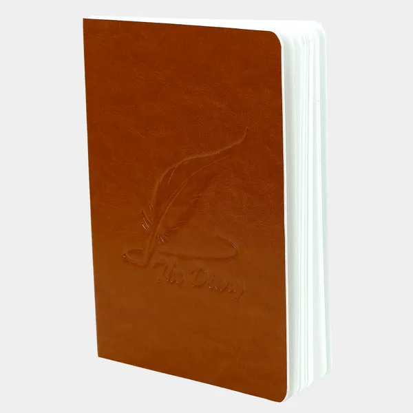 Handmade_Travel_Diary_Gift_For_Men_Women_Faux_Leather_Leafy_Pattern_Embossed_A5_Size_160_pages_For_Office_Journal_Writing_Notebook_Compact_Size_Easy_To_Carry_Tan