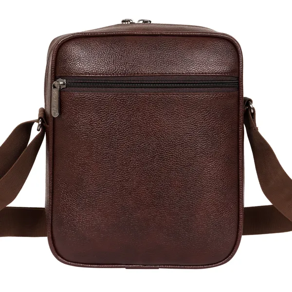 Brown_PU_Leather_Finish_Sling_Hand_Bag_For_Office_Travel_With_10_Inch_Tab_Compartment_For_Men_Women