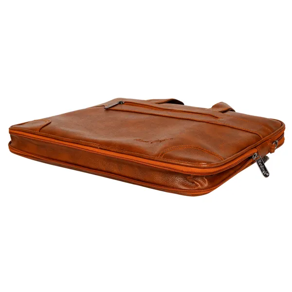 Tan_PU_Leather_Finish_Laptop_Messenger_Bag