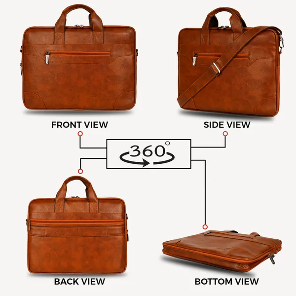 Tan_PU_Leather_Finish_Laptop_Messenger_Bag