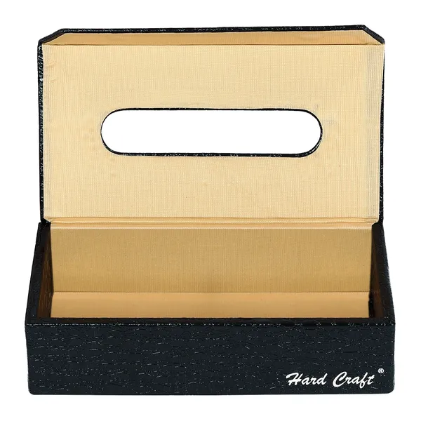 Croco_Texture_PU_Leather_Tissue_Storage_Box_Holder_For__Car_Living_Room_(Black)