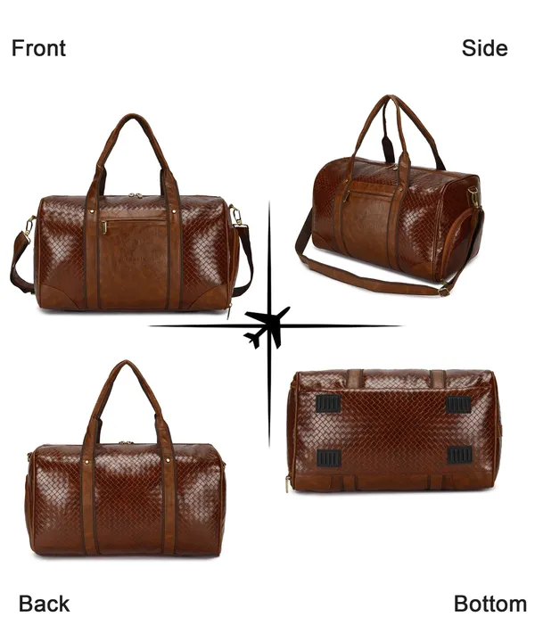 Leather_Weekender_Duffle_Bags_Cabin_Size_Airbags_Duffel_Bags_For_Travel_Small_Luggage_Handbag_Travelling_Bag_With_Shoe_Compartment_For_Men_Women
