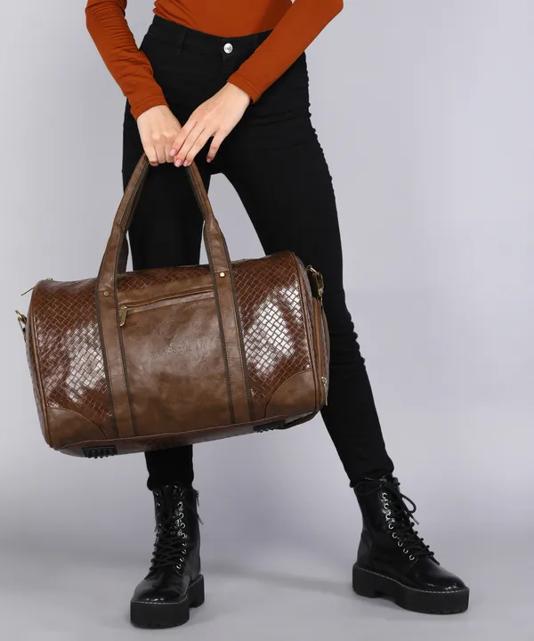 Leather_Weekender_Duffle_Bags_Cabin_Size_Airbags_Duffel_Bags_For_Travel_Small_Luggage_Handbag_Travelling_Bag_With_Shoe_Compartment_For_Men_Women
