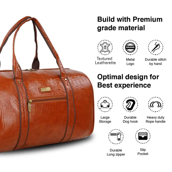 Leather_Duffle_Bag_|_PU_Leather_Croco_Textured_Airbags_Duffel_Bags_For_Travel_Small_Luggage_Handbag_Travelling_Bag