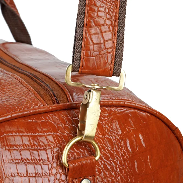 Leather_Duffle_Bag_|_PU_Leather_Croco_Textured_Airbags_Duffel_Bags_For_Travel_Small_Luggage_Handbag_Travelling_Bag