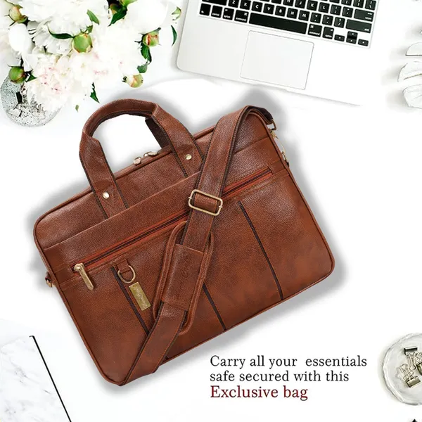 Rust_PU_Leather_Finish_Laptop_Messenger_Bag