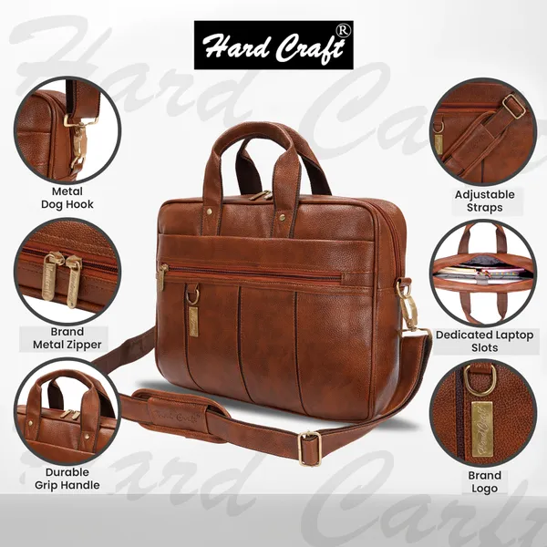 Rust_PU_Leather_Finish_Laptop_Messenger_Bag