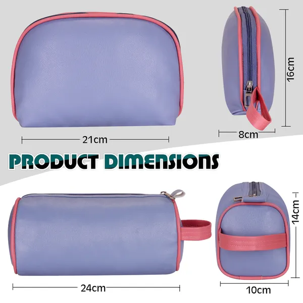 Toiletry_Travel_Washbag_Shaving_Vanity_Makeup_Brush_Holder_Cosmetic_Medicine_Kit_Coin_Organizer_Pouch_Bag_for_Men_Women_Pack_Of_2_Pcs_(1_Round_&_1_Rectangular)