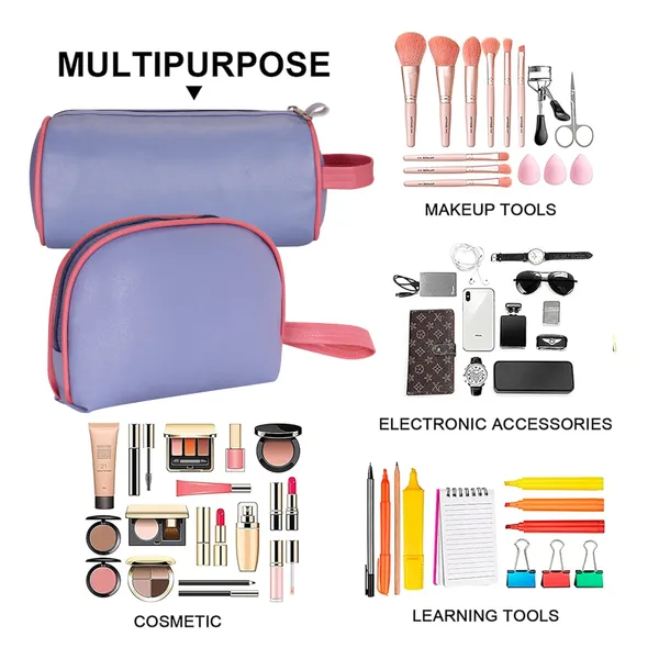 Toiletry_Travel_Washbag_Shaving_Vanity_Makeup_Brush_Holder_Cosmetic_Medicine_Kit_Coin_Organizer_Pouch_Bag_for_Men_Women_Pack_Of_2_Pcs_(1_Round_&_1_Rectangular)