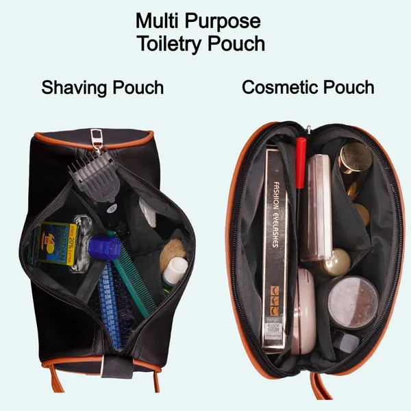 Toiletry_Travel_Washbag_Shaving_Vanity_Makeup_Brush_Holder_Cosmetic_Medicine_Kit_Coin_Organizer_Pouch_Bag_for_Men_Women_Pack_Of_2_Pcs_(1_Round_&_1_Rectangular)