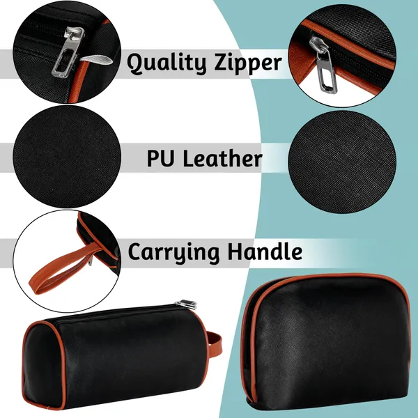 Toiletry_Travel_Washbag_Shaving_Vanity_Makeup_Brush_Holder_Cosmetic_Medicine_Kit_Coin_Organizer_Pouch_Bag_for_Men_Women_Pack_Of_2_Pcs_(1_Round_&_1_Rectangular)