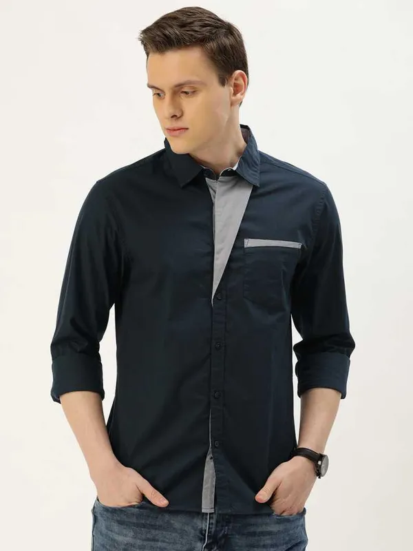 Blue_Pure_Cotton_Solid_Casual_Slim_fit_Shirt_for_Men