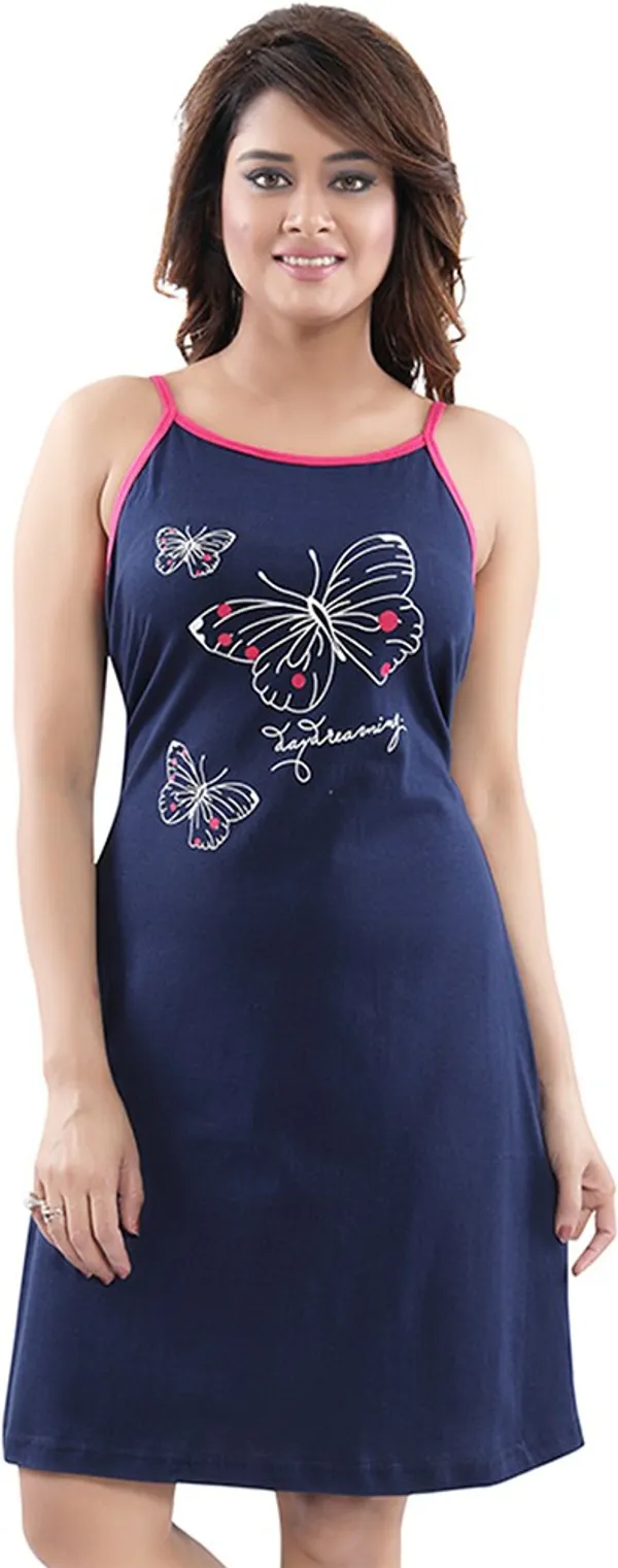 Dark_Blue_Cotton_Blend_Printed_Above_Knee_Length_Night_Dress_For_Women