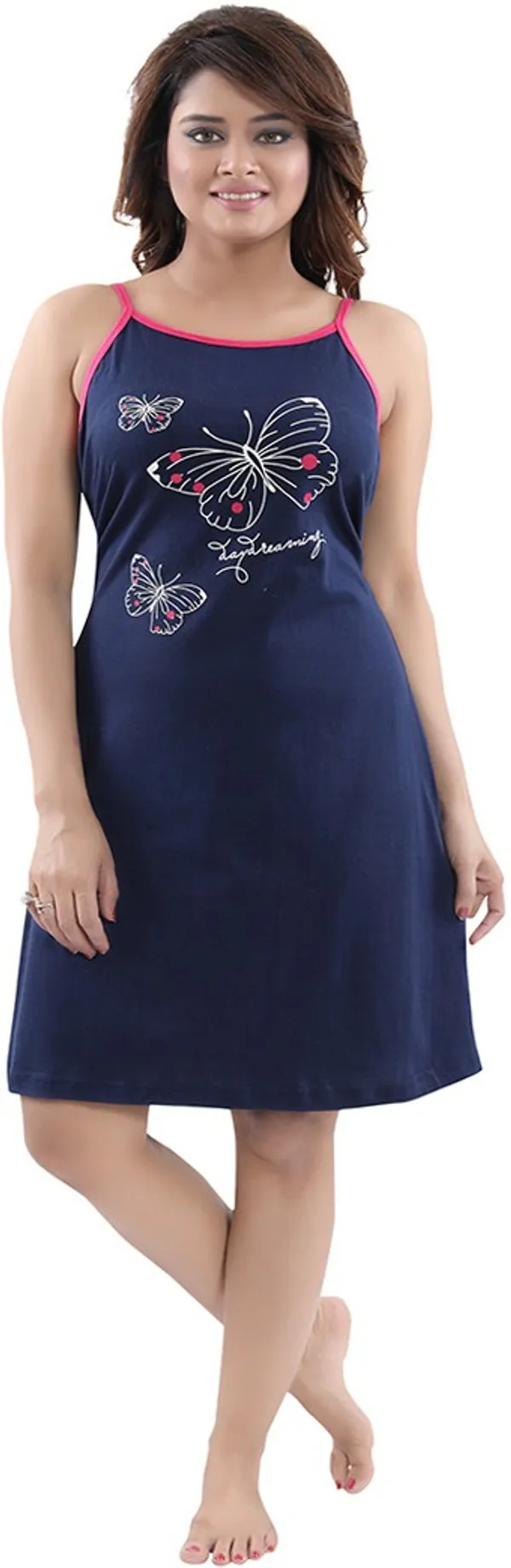 Dark_Blue_Cotton_Blend_Printed_Above_Knee_Length_Night_Dress_For_Women