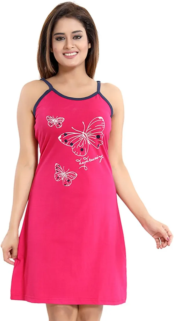 Pink_Cotton_Blend_Printed_Knee_Length_Nighty_For_Women
