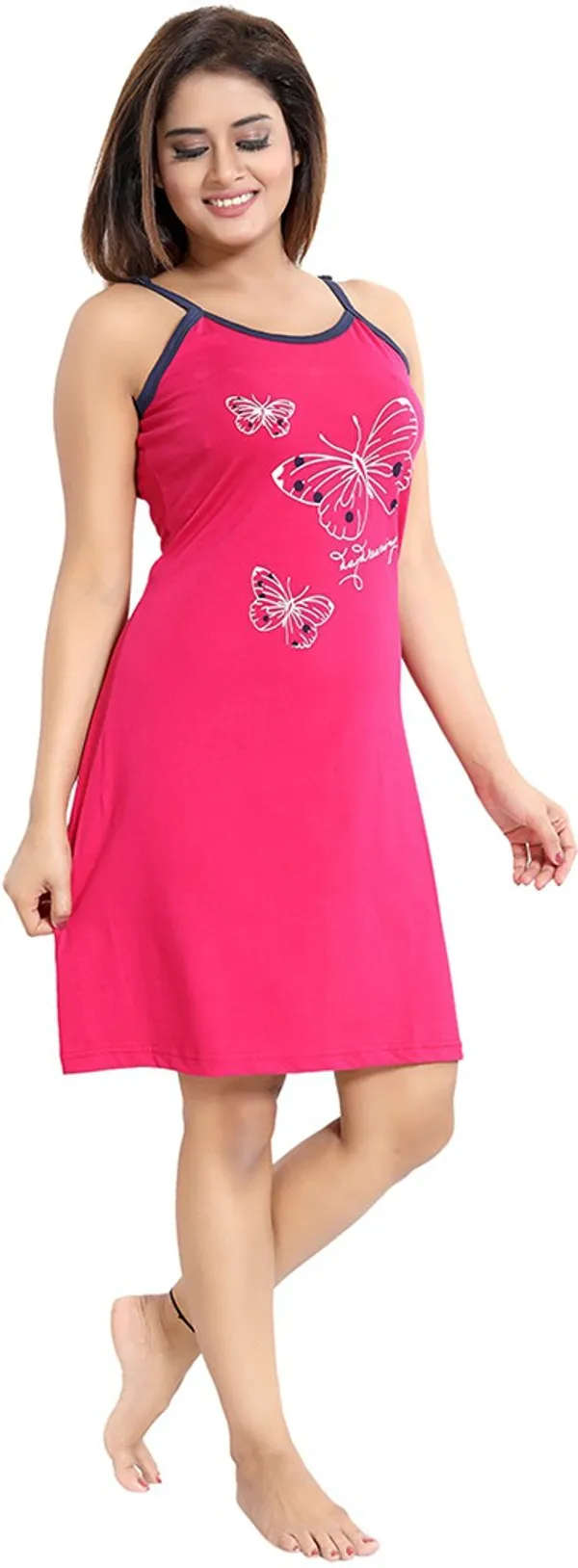 Pink_Cotton_Blend_Printed_Knee_Length_Nighty_For_Women