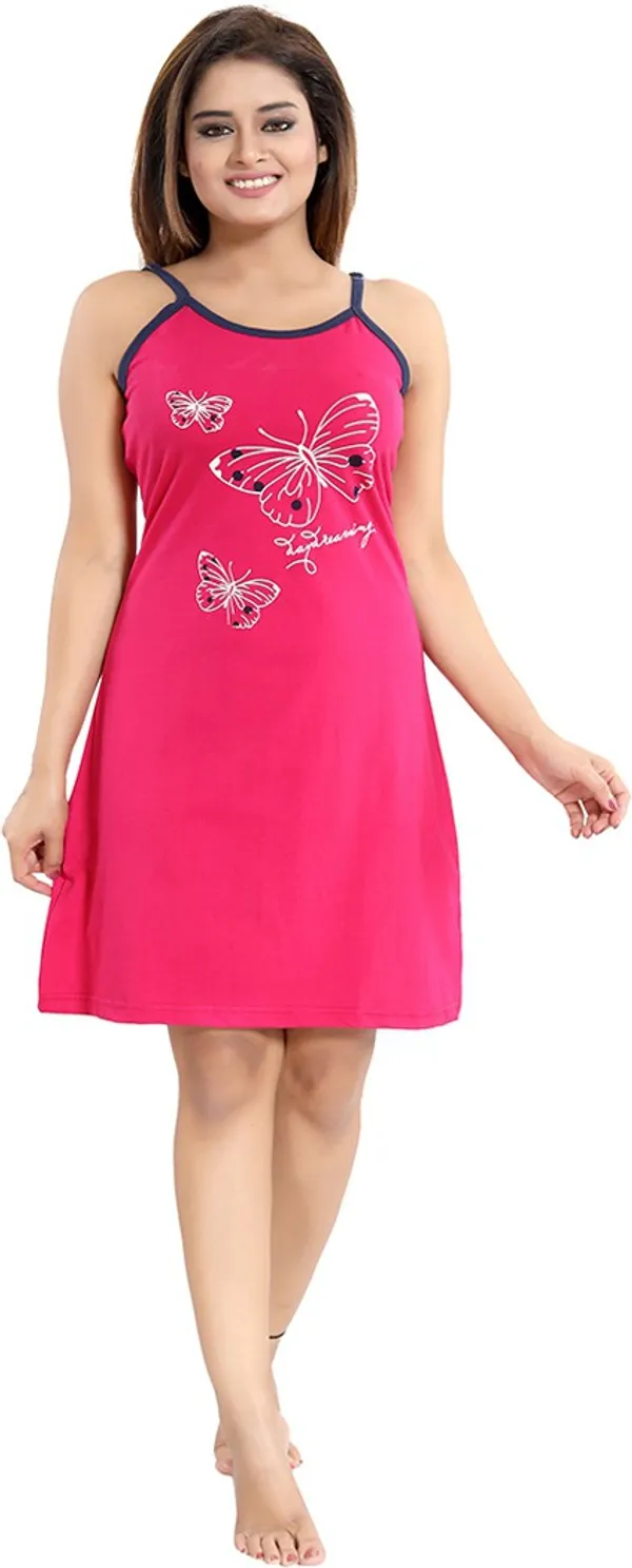 Pink_Cotton_Blend_Printed_Knee_Length_Nighty_For_Women
