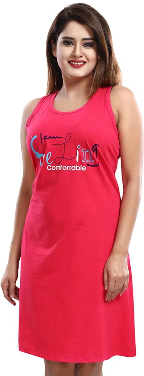 Pink_Cotton_Blend_Printed_Knee_Length_Night_Dress_For_Women