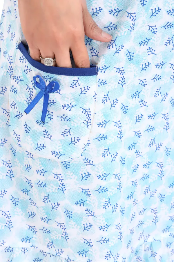 Light_Blue_Cotton_Blend_Printed_Knee_Length_Night_Dress_For_Women