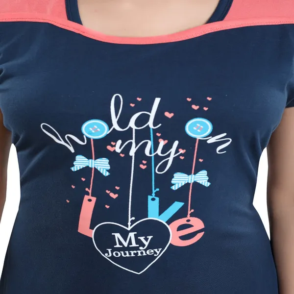 Blue_Cotton_Blend_Printed_Knee_Length_Nighty_For_Women