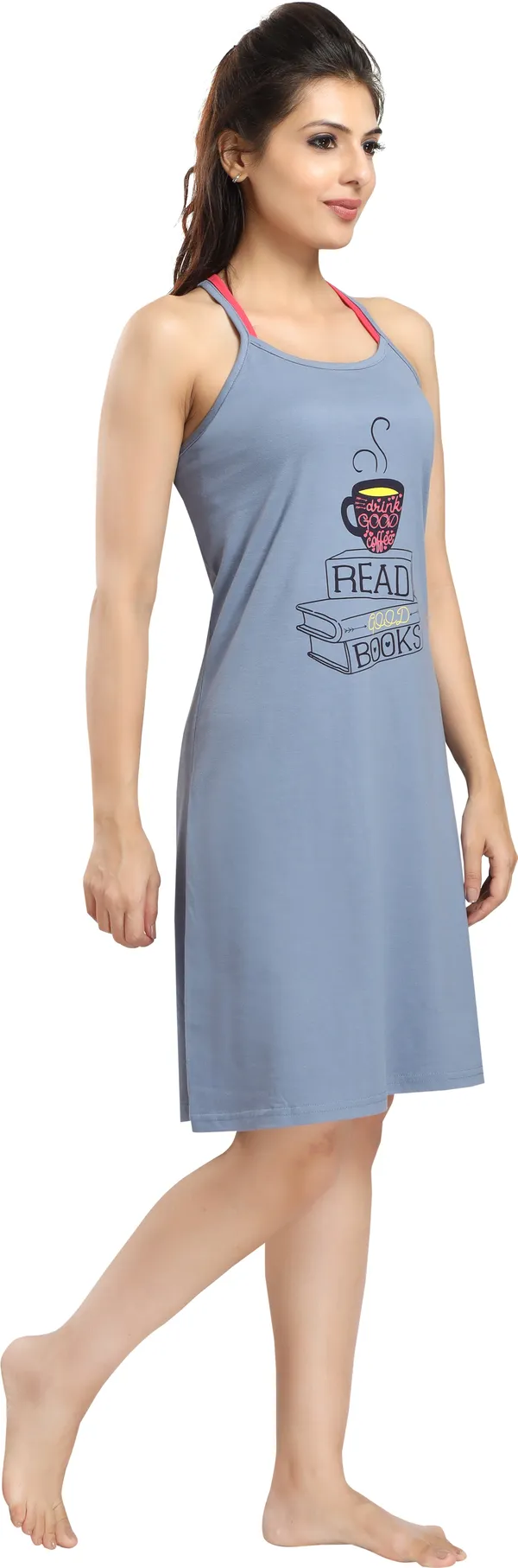 Grey_Cotton_Blend_Printed_Knee_Length_Nighty_For_Women