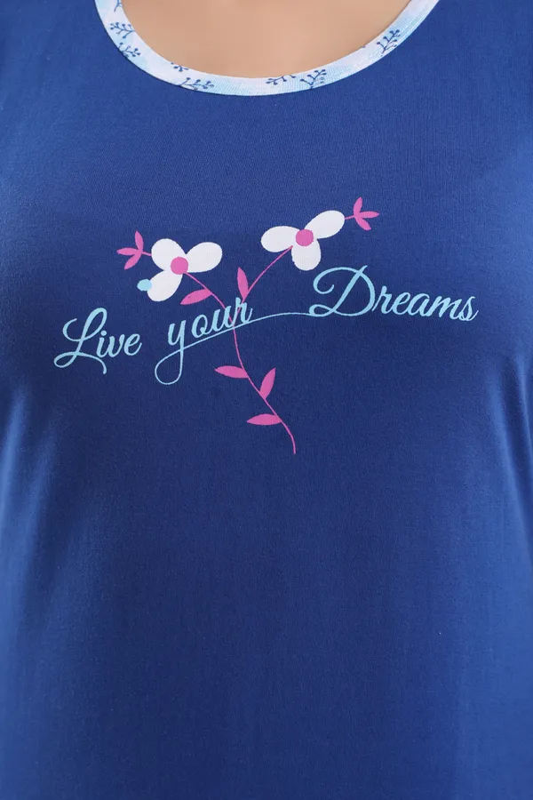 Blue_Cotton_Blend_Printed_Top_&_Pyjama_Set_For_Women