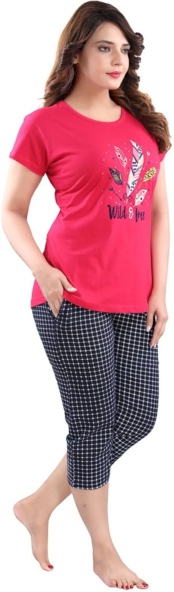 Pink_Cotton_Blend_Printed_Top_&_Pyjama_Set_For_Women